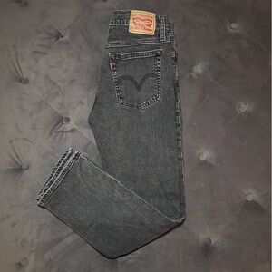 Levi's Wedgie Straight Faded Black Button-Fly Jeans Sz 27